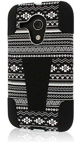 MPERO IMPACT X Series Kickstand Case for Motorola Moto G (1st Gen) - Black Aztec
