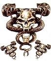 Airbrush Aufkleber "Snake & Skull" Die-Cut Stickers