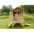 Kinderspielhaus Stelzenhaus aus Holz mit Rutsche