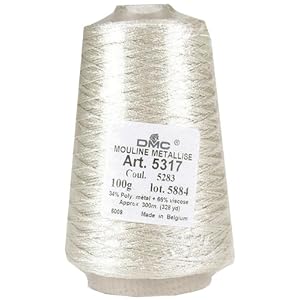 DMC-Metallic-Floss-Cone-100-Gram-Cone-328-Yards-in-your-choice-of-colors