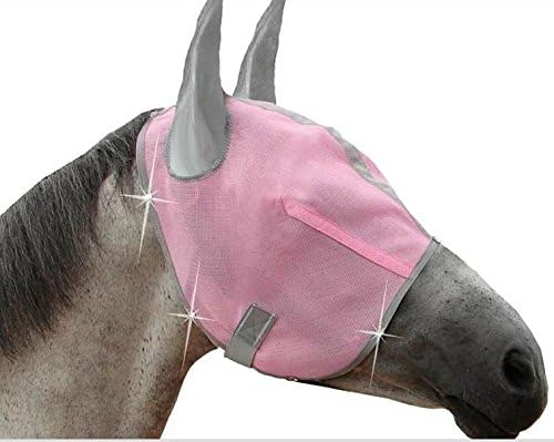 Royal Equine Pink Diamond Fly Mask with Ears Size Large Horse Tack Equine