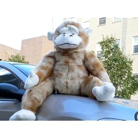 GIANT STUFFED 40-INCHES TALL PLUSH HUGE GORILLA APE * JUMBO LARGE MONKEY * COLOR: MINK SPOT * AMERICAN MADE IN THE USA AMERICA