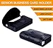 FYY Business Card Holder, Handmade Premium Leather Business Name Card Case Universal Card Holder with Magnetic Closure (Hold 30 pics of Cards) Black