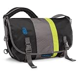 Timbuk2 D-Lux Race Stripe Laptop Messenger Bag,Black/Gunmetal/Lime-Aide,M
