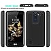 LG K8 Case, LG Escape 3 Case, LG Phoenix 2 Case, OEAGO [Shockproof] [Impact Protection] Hybrid Dual Layer Defender Protective Case Cover for LG K8 / LG Escape 3 / LG Phoenix 2 - Black