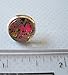Silver-Tone Neon Pink Gold and Black Glitter Glass Stud Earrings 1/2