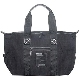 Fendi Extra-Large Black Fabric Expanding Tote 7VS071-MX7-F0GU3