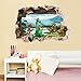 Winhappyhome 3D Lifelike Dinosaurs Wall Art Stickers for Kids Room Nursery Background Removable Decor Decals