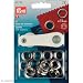 PRYM Pack of 15 11mm Nickel Plated Eyelets Made of Brass with Installation Kit