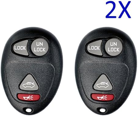 Lot of 2 PCS, FCC ID:L2C0007T Keyless Case Shell for Gm Buick Pontiac /Buick Century /Buick Regal Remote Entry 4 Buttons No Chips Inside
