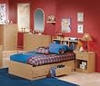 Contemporary Bedroom Collection in Honey Oak Finish By SouthShore Furniture