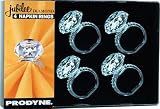 Prodyne JUBILEE Acrylic Diamond Napkin Rings, Set of 4 (AN-60)