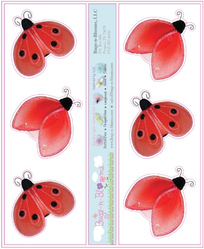 Red & Black Ladybug Wall Mural Stickers - ladybugs baby nursery girls room decor nursery girl room decor decoration decorations sticker bedroom bathroom walls vinyl