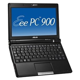 ASUS Eee PC 900 8.9-Inch Netbook (Intel Mobile Processor, 1 GB RAM, 12 GB Solid State Drive, XP Home, 4 Cell Battery) Galaxy Black