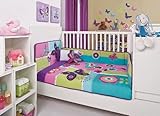 Baby Girls Purple Sweet Garden Crib Bedding Set 6 Pcs