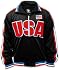 International World Cup Track Jackets -- USA Soccer Jacket (Black)