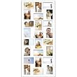 ADECO PF9106 W 24-OPENING WOODEN WHITE WALL COLLAGE PICTURE PHOTO FRAME WALL ART