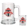 Toronto FC MLS Glass Tankard and Square Shot Glass Set - Primary Team Logo