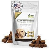 Probiotics for Dogs with Prebiotics - Daily Chews for Digestion, Regularity, Diarrhea Relief, Plus Supports Immune System and Health - Natural Supplement & Treat Made in USA, Satisfaction Guaranteed