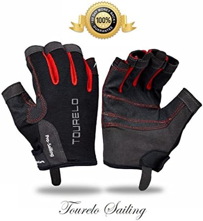 Tourelo Sailing Gloves [Professional Sailing Gloves For Any Voyage] (Lava Red) (M)