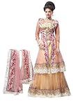 Pink Net Raw Silk Embroidered Lehenga Choli 184