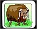 Mouse Pad with feeding, oxen, musk, animal, horns, ox
