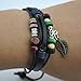 November's Chopin Unique Beads Braided Leather Adjustable Wrap Bracelet