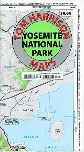 Yosemite National Park Recreation Map (Tom Harrison Maps)