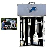 Bergamot Detroit Lions 8 Piece Barbeque Tool Set w/Case