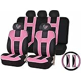 NFL Houston Texans Headrests and Racing Style Universal Car Seat Cover Combo