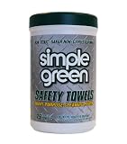 Simple Green 13351 Lint Free Polypropelyne Industrial Safety Towel Canister, 75 Wipes