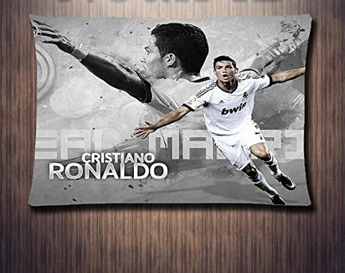 Cartrol Cristiano Ronaldo Real Madrid Cotton and Polyester Pillow Case Twin Side Cover
