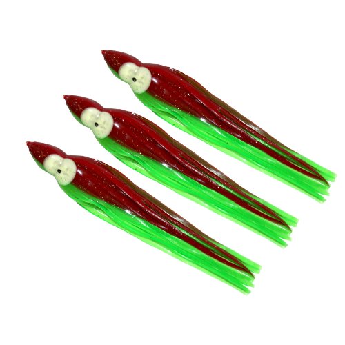 6.5 Inch Squid Octopus Skirt - Blood Red & Green (3 Skirts)
6.5 Inch Squid Octopus Skirt - Blood Red & Green (3 Skirts)
