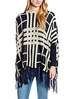 Peace & Love Poncho (Azul)