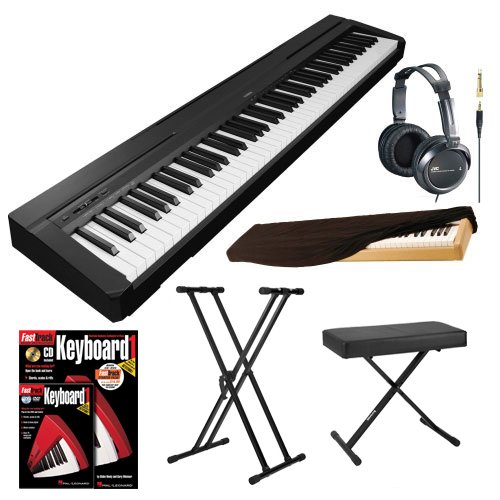Yamaha-P35B-88-Key-Digital-Piano-Black-Bundle-with-Knox-X-Style-Keyboard-Bench-Knox-Double-X-Keyboard-Stand-Du