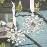 Beaded Snowflake Ornaments (Set of 24) - Baby Shower Gifts & Wedding Favors