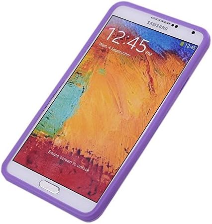 Galaxy Note 4 Case,Galaxy Note 4 Silicone Case,Tribe-Tiger Cartoon Rainbow M&M Bean Silicon Gel Rubber Case Cover Skin for Samsung Galaxy Note 4 2014 Model(Purple Bean)