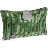 Magid Wicker Snap Curve Clutch