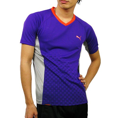 PUMA(プーマ) Vネック Tシャツ ドット柄 メンズ 557555