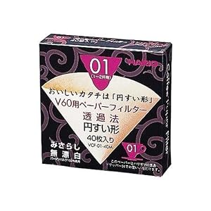 Hario V60 Size 01 Filtration Papers 40count by Hario