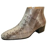 Mens GIORGIO BRUTINI Plain Toe Exotic Leather Dress Boots GRAY (Size Run 6 - 17 M) SPR-SUM... by Giorgio Brutini