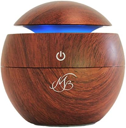 Ultrasonic Essential Oil Diffuser - Humidifier with LED Lights, Compact Size, Silent Operation and Easy-Travel USB Power