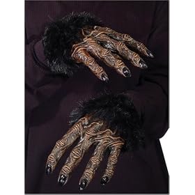 Realistic Look Gorilla Hands with Hair Costume Gloves