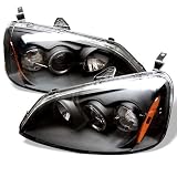2001-2003 Honda Civic 2/4D SR Black Halo Projector Headlights
