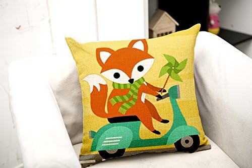 Fox Sofa Cushion Covers Cartoon Cotton Pillow Case 6 Patterns Children Kids Room Love Decoration