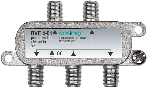 Axing BVE 4-01 BK-4 fach Signalverteiler mit abnehmbarem Montagesockel