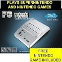 SUPER NES SYSTEM FC TWIN PLAYS NES AND SNES + 1 Free Original Nintendo Game