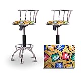 2 24"-29" the Beatles Colorful Yellow Seat Chrome Adjustable Specialty / Cu ....