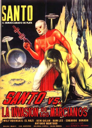 Pop Culture Graphics Santo Versus The Martian Invasion Poster Movie Spanish 11x17 Santo Wolf Ruvinskis El Nazi Beny Galßn