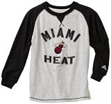 NBA Youth Miami Heat Long Sleeve Vintage Crew - R289O2He (Athletic Grey, Medium)